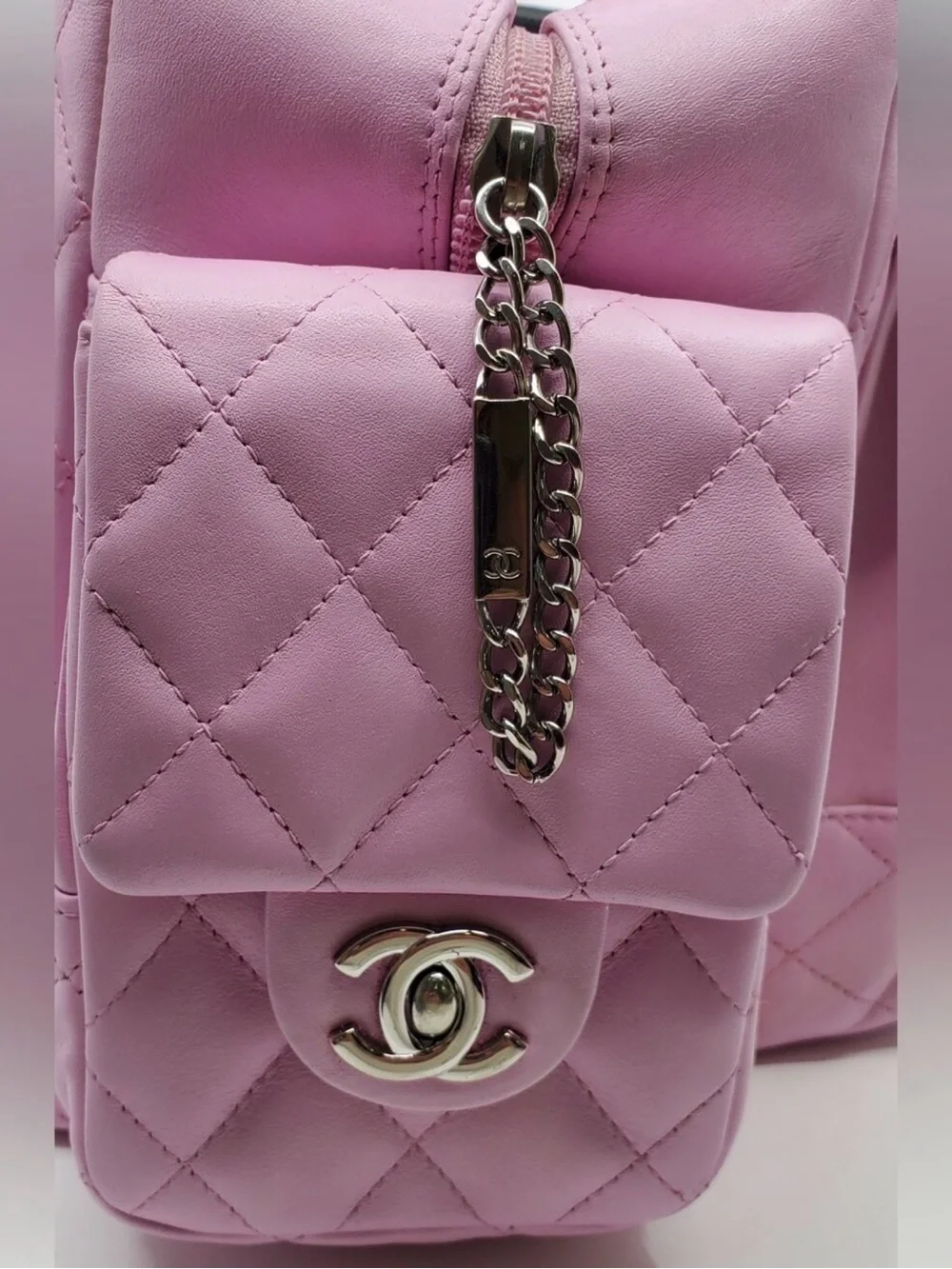 CHANEL Pink Cambon Reporter Bag